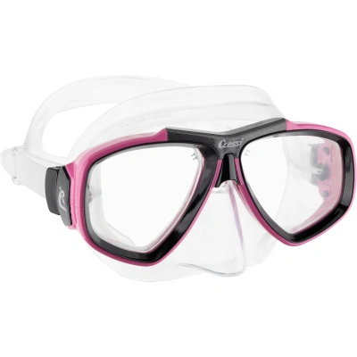 CRESSI-FOCUS MASK SIL CLEAR/FRAME PINK Růžová UNI