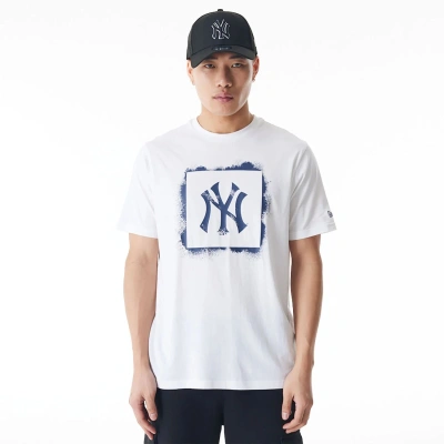 NEW ERA-MLB Spray stamp graphic tee NEYYAN Bílá M